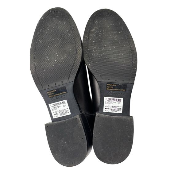 Clarks Marquette Silk Black Leather Boots Size 9M Equestrian Riding Classic - Picture 9 of 14